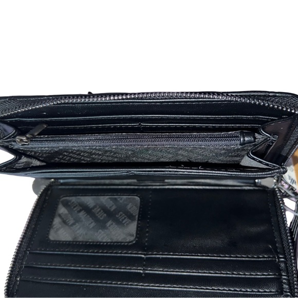 NWT STEVE MADDEN BHADDEN WRISTLET WALLET CLUTCH BAG BLACK - Picture 5 of 7
